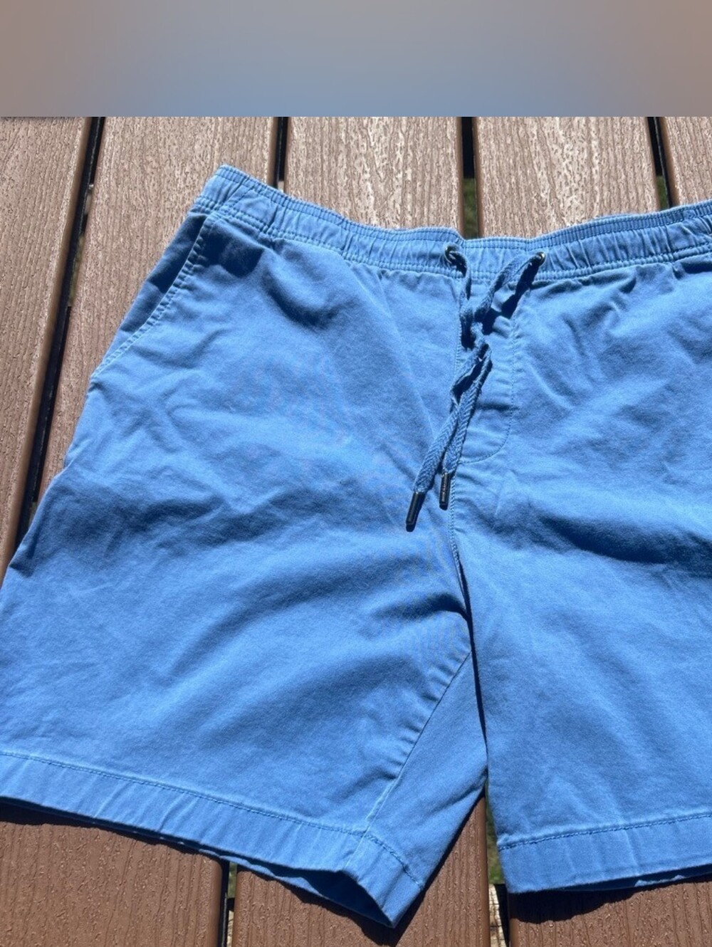 GAP Men's  Blue Flat Front Shorts with Drawstring Size L